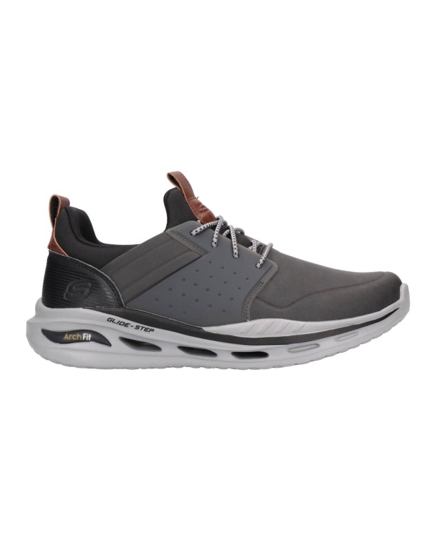 SKECHERS 210456 BKGY Hombre Negro