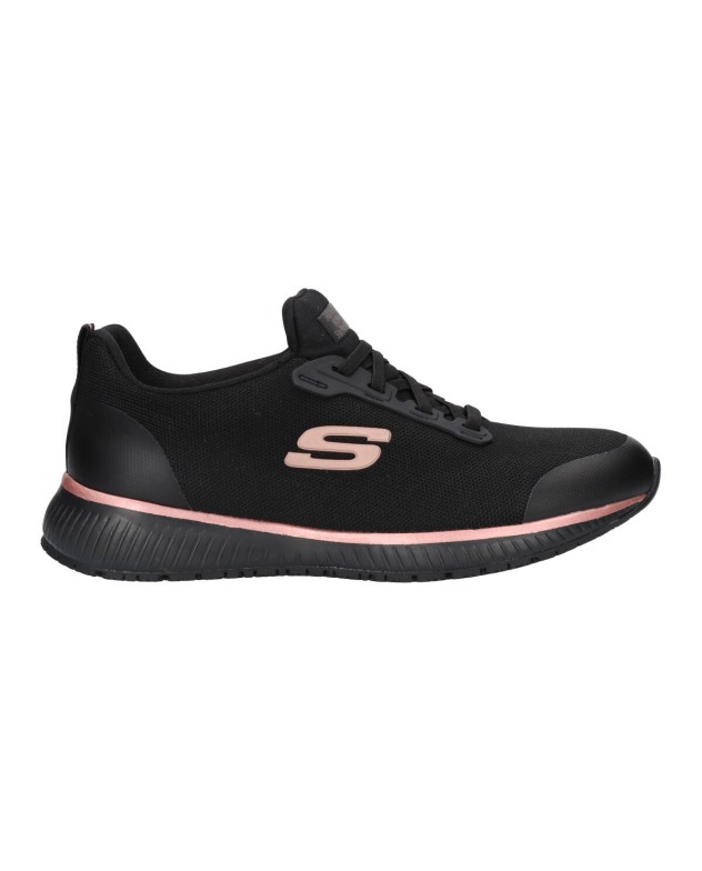 SKECHERS 77222EC BKRG Mujer Negro